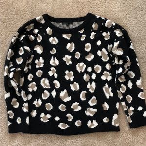 Cheetah Sweater with Embellished Shoulder Detail